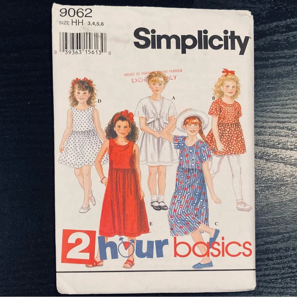 VINTAGE Unused UNCUT Sewing Patterns.  (6) NEW: original packages CHILD SIZES.